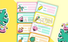 Template label nama anak biasanya ditempelkan di buku, kotak makan, alat tulis, dan kertas stiker bisa ditemukan di toko alat tulis atau secara online. Kategori Stiker Cartoon Surabaya
