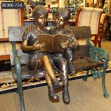 Book On Beach Bronze Statue Bokk 724