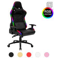 racing rgb led light gaming chair