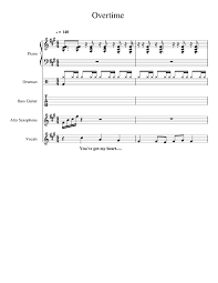 Overtime Sheet Music For Piano Flute Percussion Bass Download