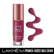 lakmé 9 to 5 primer gloss nail colour