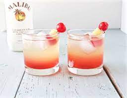 malibu sunset tail mixed drink