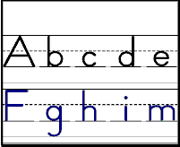 Writing Practice Alphabet Bookmarks Calendars Coloring Pages