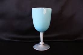 White Opaline Glass Chalice Type Cup