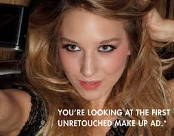 unretouched makeup ad