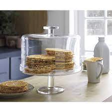 Footed Glass Pedestal Cake Stand With