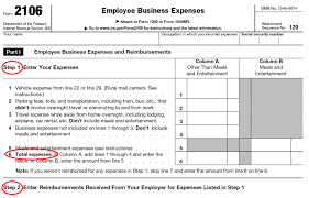 Form 2106 Instructions Information On Irs Form 2106