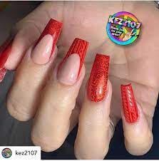 red coffin nails designs to try in 2022