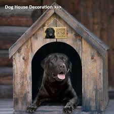 Rectangular Wooden Dog Sign Plaque Pet