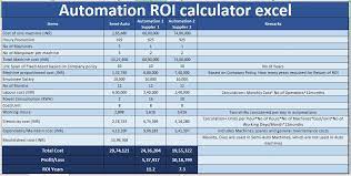automation roi calculator excel know