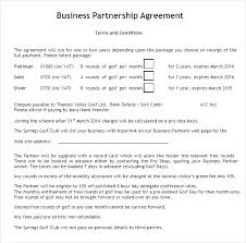 Partnership Agreement For Equal Partnership Partnership