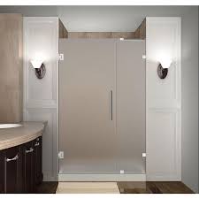 completely frameless hinged shower door