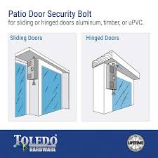 Toledo Patio Door Silver Security Bolt