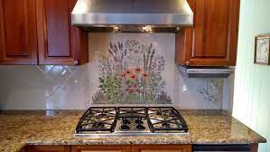 Shop through a wide selection of ceramic backsplash tiles at amazon.com. Flowering Herb Garden Decorative Kitchen Backsplash Tile Mural Kitchen Phoenix By Hand Painted Tile Murals Glass Porcelain By Julia Houzz