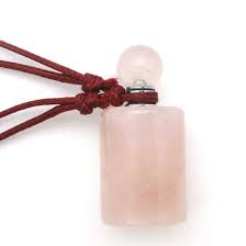 rose quartz essential oil bottle