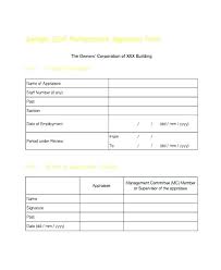 Appraisal Form Sample Free Forms Staff Template Hr