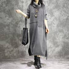 Enter the world of max mara: Loose Vintage High Neck Cotton Linen Maxi Dresses For Women Q31120 Italiya Moda Moda V Stile Boho Modnye Stili