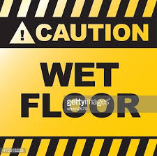 wet floor signs stock clipart royalty