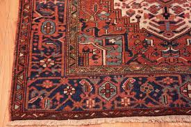 small antique persian heriz rug 72037