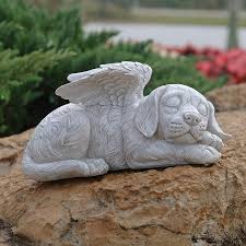 pet memorial angel dog honor statue