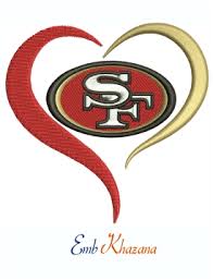 Pin amazing png images that you like. San Francisco 49ers Football Heart Logo Machine Embroidery Design Sf 49ers Football Heart Logo Machine Embroidery Design