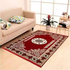 red printed carpet size 5x7 ft at rs