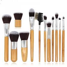 wekity 12pcs bamboo handle makeup brush