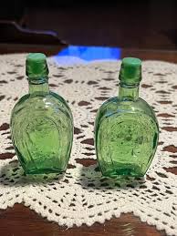 Green Glass Bottle Horseshoe Shaped