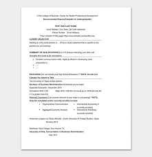 College Resume Template 11 Samples Examples