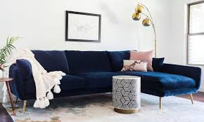 our favorite blue velvet sofas for
