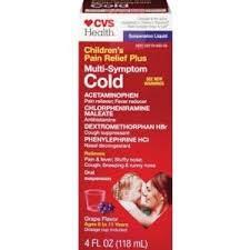 Cvs Health Childrens Multi Symptom Cold Relief Liquid Grape