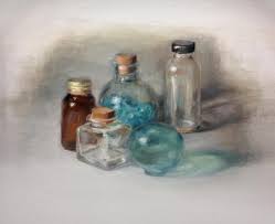 Oil Paintings Of Glass Bottles Fine