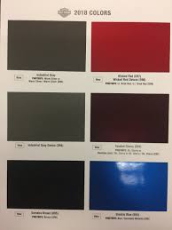 Anyone See The New 2018 Color Chart Page 3 Harley