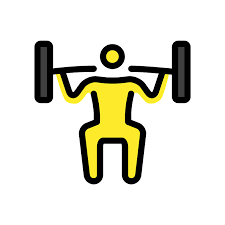 person lifting weights emoji clipart
