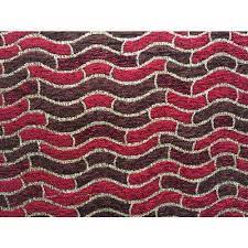 red brown jacquard sofa chenille fabric