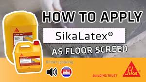apply sikalatex as floor screed