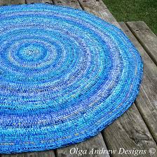 nautical crochet round rug round
