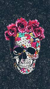 sugar skull iphone x flower skull hd