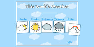 Weekly Weather Recording Chart Weather Weather Calendar