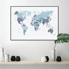 Printable Art Able Map Of World