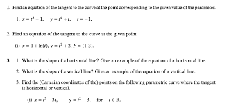 equation of the tangent to the curve