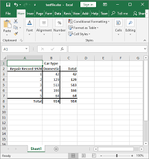 export tabulation results to excel update