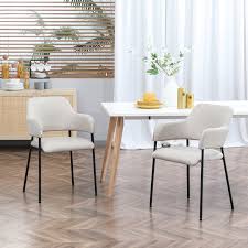 homcom modern dining chairs set of 2