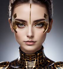 natalie portman gold makeup gold