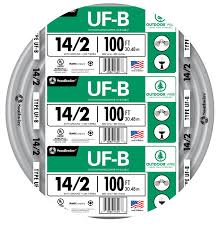 southwire 100 ft 14 2 solid uf wire by