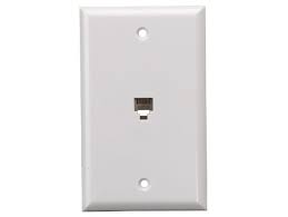 1 Port Wall Plate With 6p6c Jack