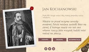 Kochanowski - Pieśń XIV • Złoty nauczyciel