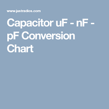 Capacitor Uf Nf Pf Conversion Chart Electronics
