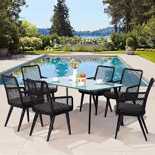 Erommy 7 Pieces Outdoor Patio Dining