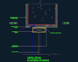 Upvc Window Lintel Sectional Dwg Detail